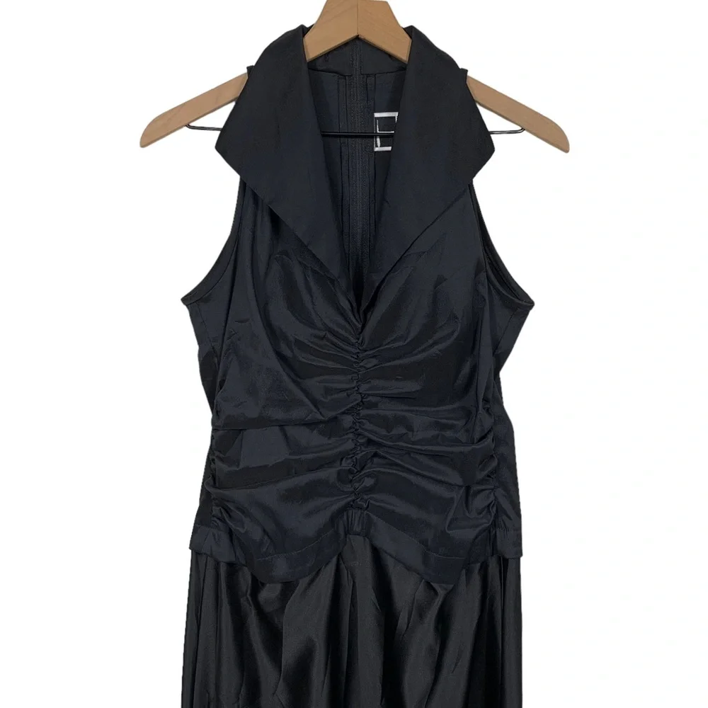 Vintage Tadashi Shoji Black Tuxedo Evening Gown - Picture 5 of 10
